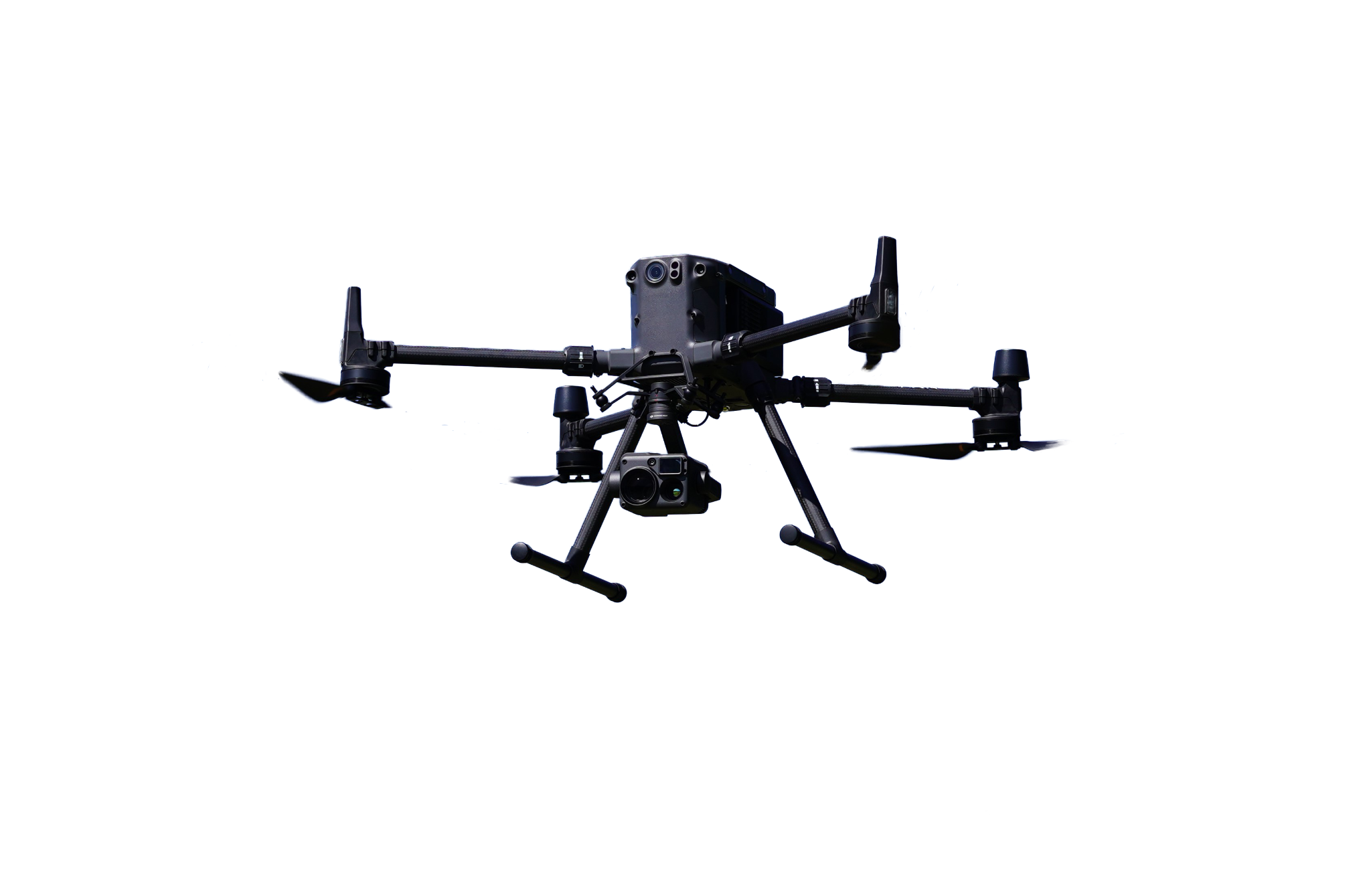 カメラを搭載した大型ドローン
